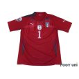 Photo1: Italy 2010 GK Shirt #1 Buffon South Africa FIFA World Cup Patch (1)