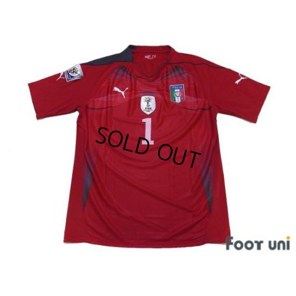 Photo1: Italy 2010 GK Shirt #1 Buffon South Africa FIFA World Cup Patch