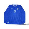 Photo1: Italy Euro 2012 Home Long Sleeve Shirt #9 Balotelli w/tags (1)