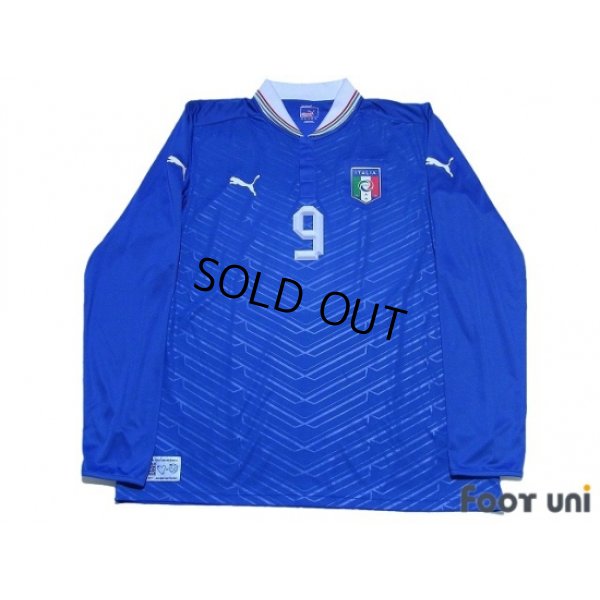 Photo1: Italy Euro 2012 Home Long Sleeve Shirt #9 Balotelli w/tags