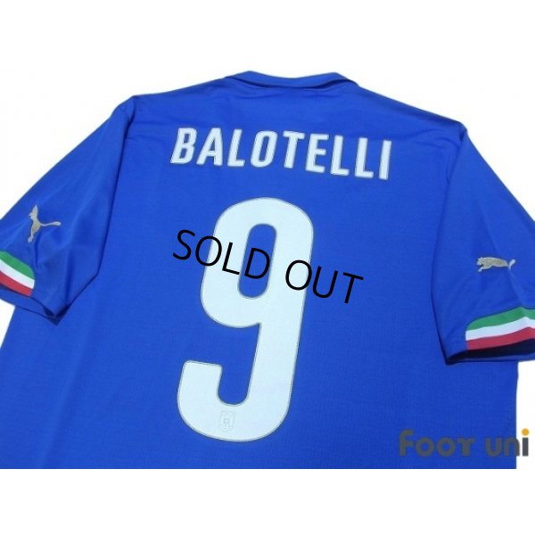 Photo4: Italy 2014 Home Shirt #9 Balotelli