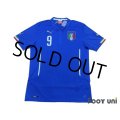 Italy 2014 Home Shirt #9 Balotelli