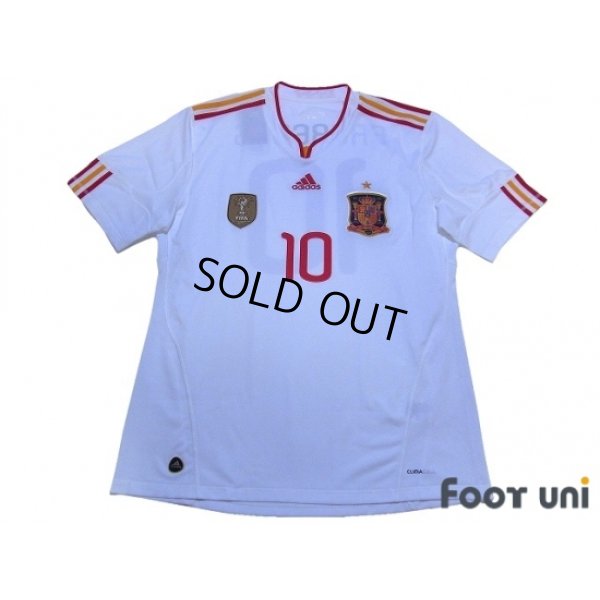 Photo1: Spain 2011 Away Shirt #10 Fabregas 2010 FIFA World Champions Patch w/tags