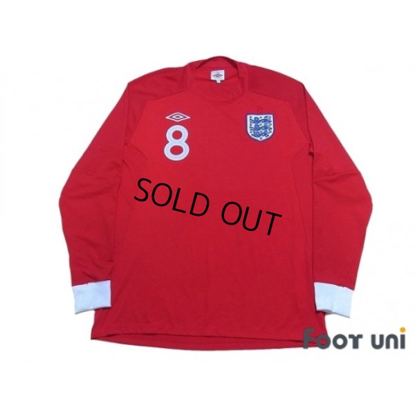 Photo1: England 2010 Away Long Sleeve Shirt #8 Lampard