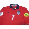 Photo3: England Euro 2000 Away Long Sleeve Shirt #7 Beckham UEFA Euro 2000 Patch Fair Play Patch