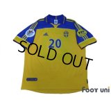 Sweden Euro 2000 Home Shirt #20 Lasson UEFA Euro 2000 Patch/Badge Fair Play Patch/Badge