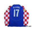 Photo2: Croatia Euro 2004 Away Authentic Long Sleeve Shirt #17 Klasnic UEFA Euro 2004 Patch / Badge Fair Play Patch / Badge (2)