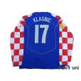 Photo2: Croatia Euro 2004 Away Authentic Long Sleeve Shirt #17 Klasnic UEFA Euro 2004 Patch / Badge Fair Play Patch / Badge (2)