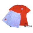 Photo1: Netherlands 2014 Home Authentic Shirt and Shorts Set (1)