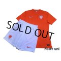 Netherlands 2014 Home Authentic Shirt and Shorts Set