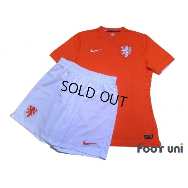 Photo1: Netherlands 2014 Home Authentic Shirt and Shorts Set