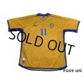 Sweden Euro 2004 Home Shirt #11 Larsson