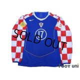 Croatia Euro 2004 Away Authentic Long Sleeve Shirt #17 Klasnic UEFA Euro 2004 Patch / Badge Fair Play Patch / Badge