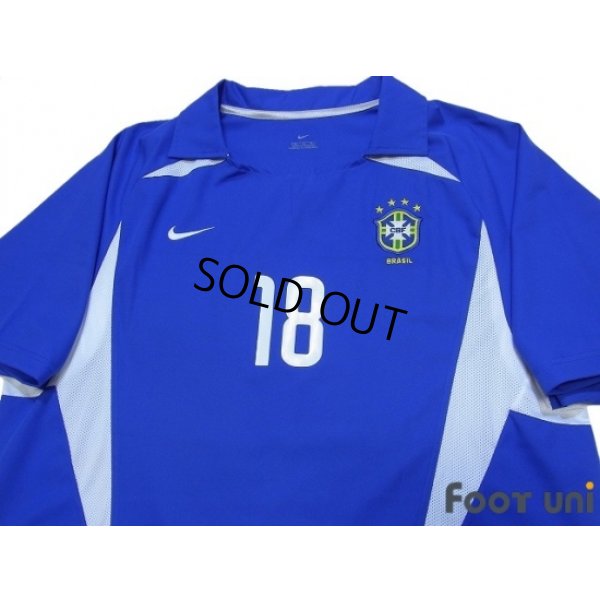 Photo3: Brazil 2002 Away Shirt #18 Vampeta