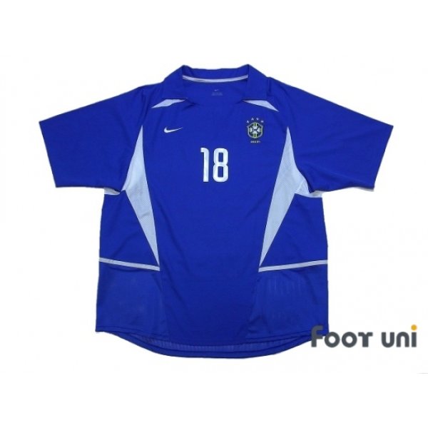 Photo1: Brazil 2002 Away Shirt #18 Vampeta