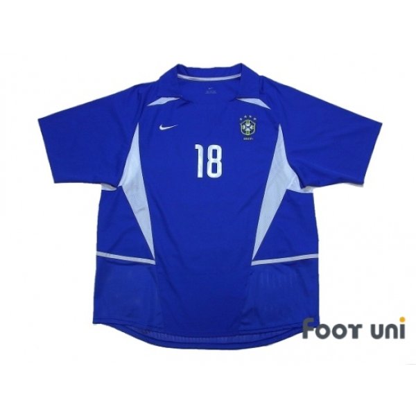 Photo1: Brazil 2002 Away Shirt #18 Vampeta