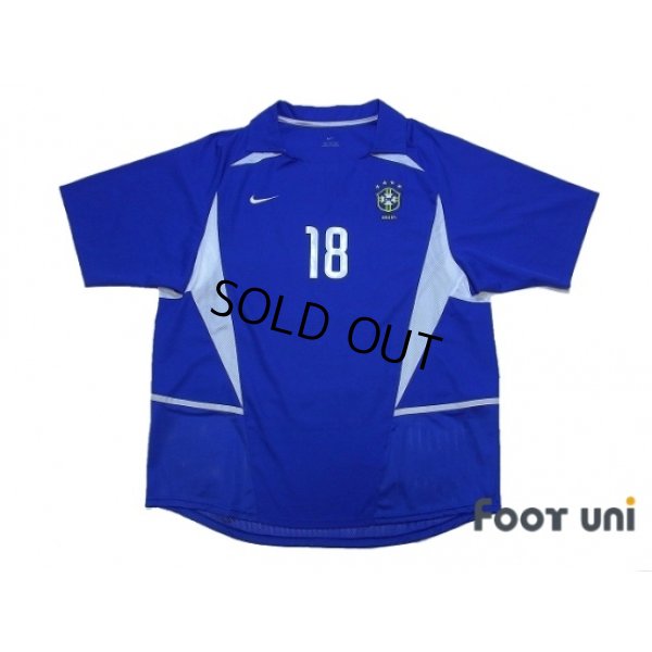Photo1: Brazil 2002 Away Shirt #18 Vampeta