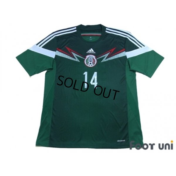 Photo1: Mexico 2014 Home Shirt #14 Chicharito