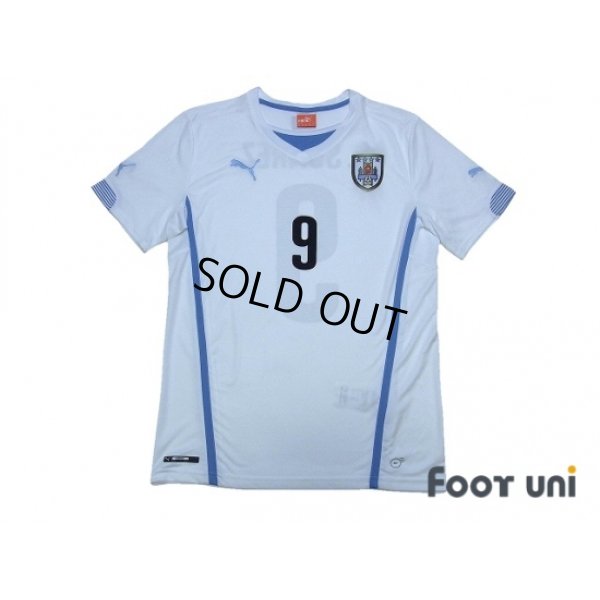 Photo1: Uruguay 2014 Away Shirt #9 L.Suarez