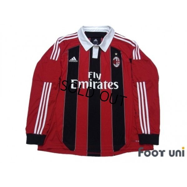 Photo1: AC Milan 2012-2013 Home Long Sleeve Shirt #92 El Shaarawy