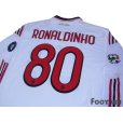 Photo4: AC Milan 2009-2010 Away Player Long Sleeve Shirt #80 Ronaldinho Lega Calcio Serie A Patch/Badge Champions League Trophy Patch/Badge