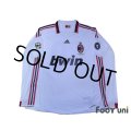 AC Milan 2009-2010 Away Player Long Sleeve Shirt #80 Ronaldinho Lega Calcio Serie A Patch/Badge Champions League Trophy Patch/Badge