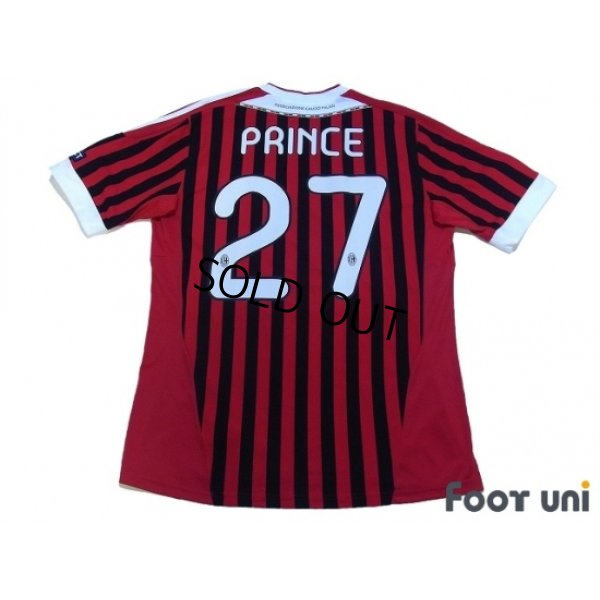 Photo2: AC Milan 2011-2012 Home Shirt #27 Prince Boateng Scudetto Patch/Badge Respect Patch/Badge