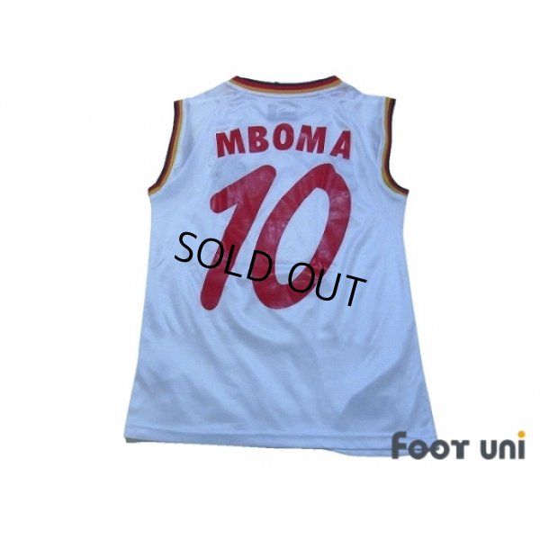 Photo2: Cameroon 2002 Away Sleeveless Shirt #10 Mboma