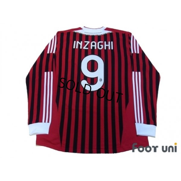 Photo2: AC Milan 2011-2012 Home Long Sleeve Shirt #9 Inzaghi Scudetto Patch/Badge w/tags