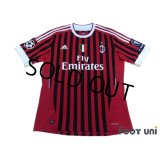 AC Milan 2011-2012 Home Shirt #27 Prince Boateng Scudetto Patch/Badge Respect Patch/Badge