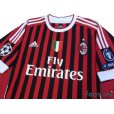 Photo3: AC Milan 2011-2012 Home Shirt #27 Prince Boateng Scudetto Patch/Badge Respect Patch/Badge