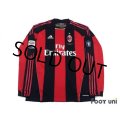 AC Milan 2010-2011 Home Player Long Sleeve Shirt #99 Cassano Serie A Tim Patch/Badge