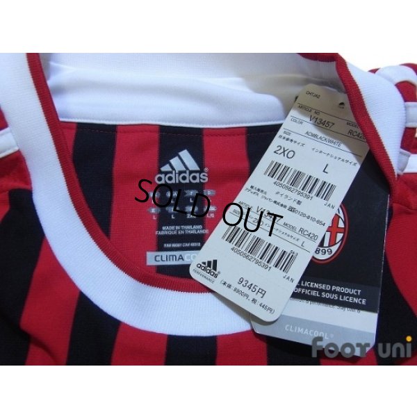 Photo5: AC Milan 2011-2012 Home Shirt #27 Prince Boateng Scudetto Patch/Badge Respect Patch/Badge
