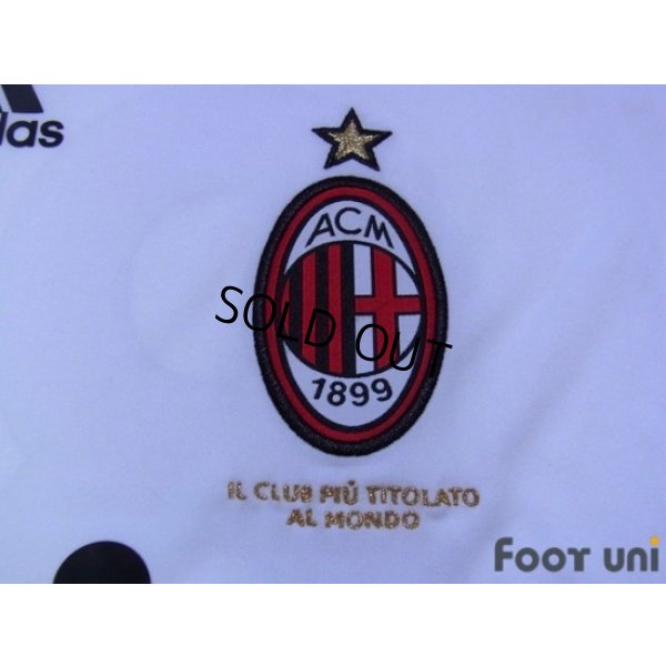Photo6: AC Milan 2009-2010 Away Player Long Sleeve Shirt #80 Ronaldinho Lega Calcio Serie A Patch/Badge Champions League Trophy Patch/Badge