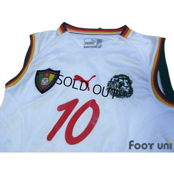 Photo3: Cameroon 2002 Away Sleeveless Shirt #10 Mboma