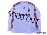 AC Milan 2008-2009 Away Player Long Sleeve Shirt #7 Pato Lega Calcio Serie A Patch/Badge UEFA Champions League Trophy Patch/Badge-7