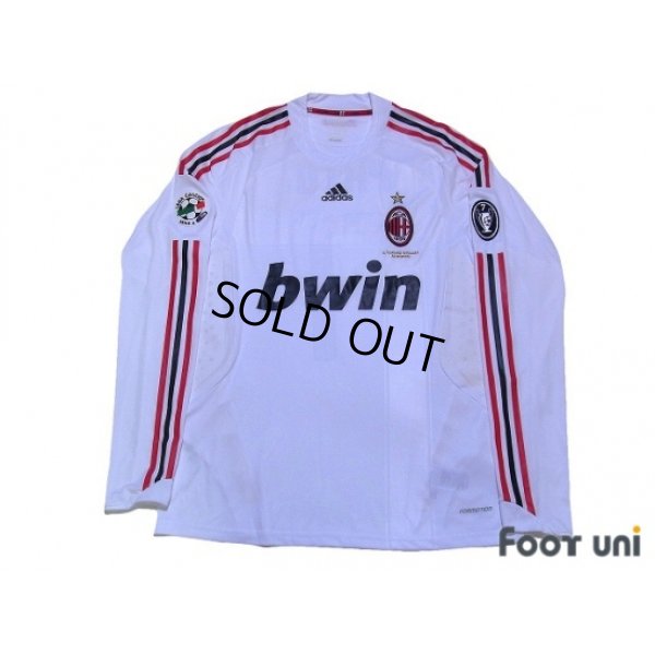 Photo1: AC Milan 2008-2009 Away Player Long Sleeve Shirt #7 Pato Lega Calcio Serie A Patch/Badge UEFA Champions League Trophy Patch/Badge-7