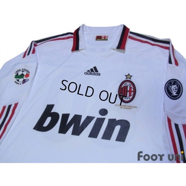 Photo3: AC Milan 2009-2010 Away Player Long Sleeve Shirt #80 Ronaldinho Lega Calcio Serie A Patch/Badge Champions League Trophy Patch/Badge