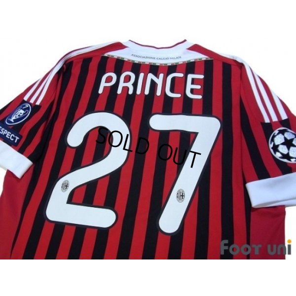 Photo4: AC Milan 2011-2012 Home Shirt #27 Prince Boateng Scudetto Patch/Badge Respect Patch/Badge