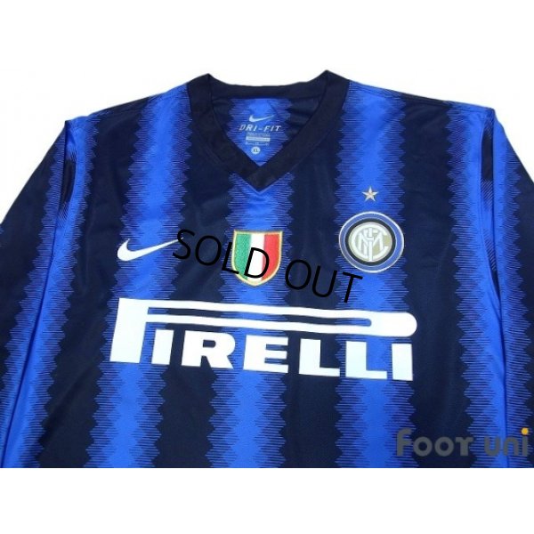 Photo3: Inter Milan 2010-2011 Home Long Sleeve Shirt Scudetto Patch/Badge