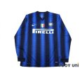 Photo1: Inter Milan 2010-2011 Home Long Sleeve Shirt Scudetto Patch/Badge (1)