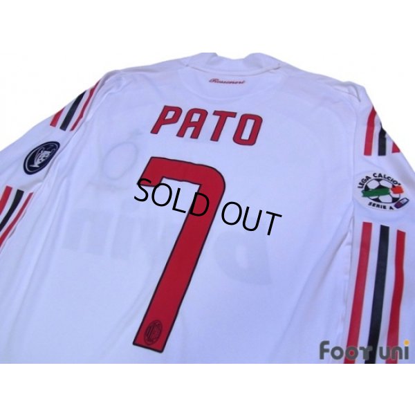 Photo4: AC Milan 2008-2009 Away Player Long Sleeve Shirt #7 Pato Lega Calcio Serie A Patch/Badge UEFA Champions League Trophy Patch/Badge-7