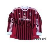 AC Milan 2011-2012 Home Long Sleeve Shirt #9 Inzaghi Scudetto Patch/Badge w/tags