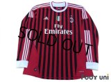 AC Milan 2011-2012 Home Long Sleeve Shirt #9 Inzaghi Scudetto Patch/Badge w/tags