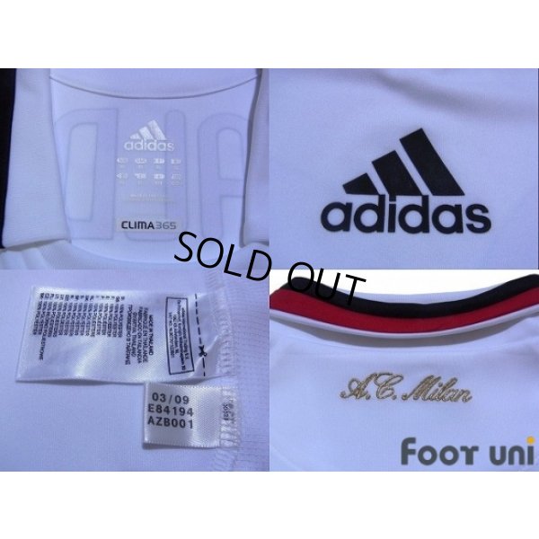 Photo8: AC Milan 2009-2010 Away Player Long Sleeve Shirt #80 Ronaldinho Lega Calcio Serie A Patch/Badge Champions League Trophy Patch/Badge