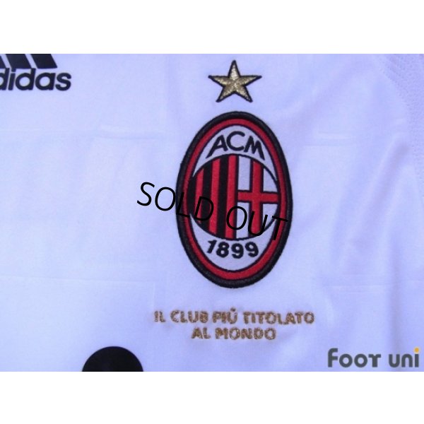 Photo6: AC Milan 2008-2009 Away Player Long Sleeve Shirt #7 Pato Lega Calcio Serie A Patch/Badge UEFA Champions League Trophy Patch/Badge-7