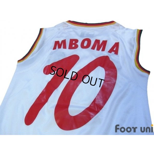 Photo4: Cameroon 2002 Away Sleeveless Shirt #10 Mboma
