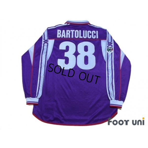 Photo2: Fiorentina 2001-2002 Home Long Sleeve Shirt #38 Bartolucci Lega Calcio Patch/Badge + Coppa Italia Patch/Badge