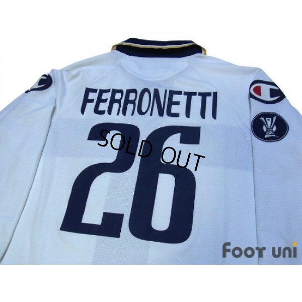 Photo4: Parma 2004-2005 Home Long Sleeve Shirt #26 Ferronetti UEFA Cup Patch/Badge