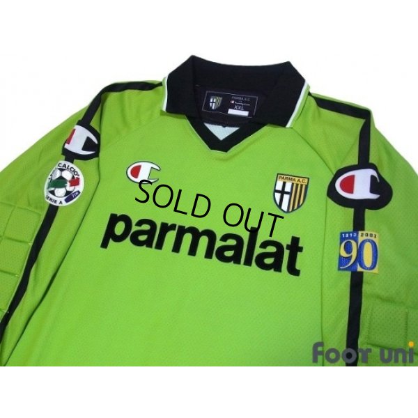 Photo3: Parma 2003-2004 GK Long Sleeve Shirt  #34 Amelia Lega Calcio Serie A Tim Patch/Badge + 90th Anniversary 1913-2003 Patch/Badge